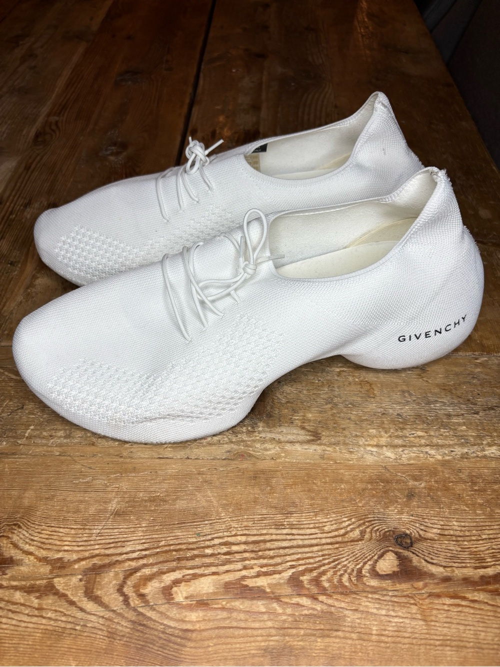 $895 Givenchy Men's White TK-360 Knit Sneakers Shoes